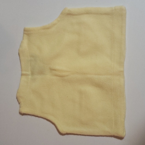 Vintage Pastel Yellow Vneck Buttondown Sweater Vest 3 to 6 Months - Picture 6 of 6